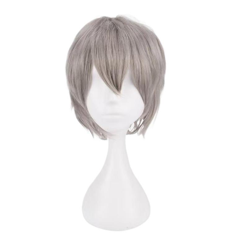 Cos Short Black Cosplay Wig With High Temperature Silk For Anime Costumes