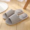 New spring and autumn floor slippers striped linen soft-soled home slippers casual non-slip fabric slippers