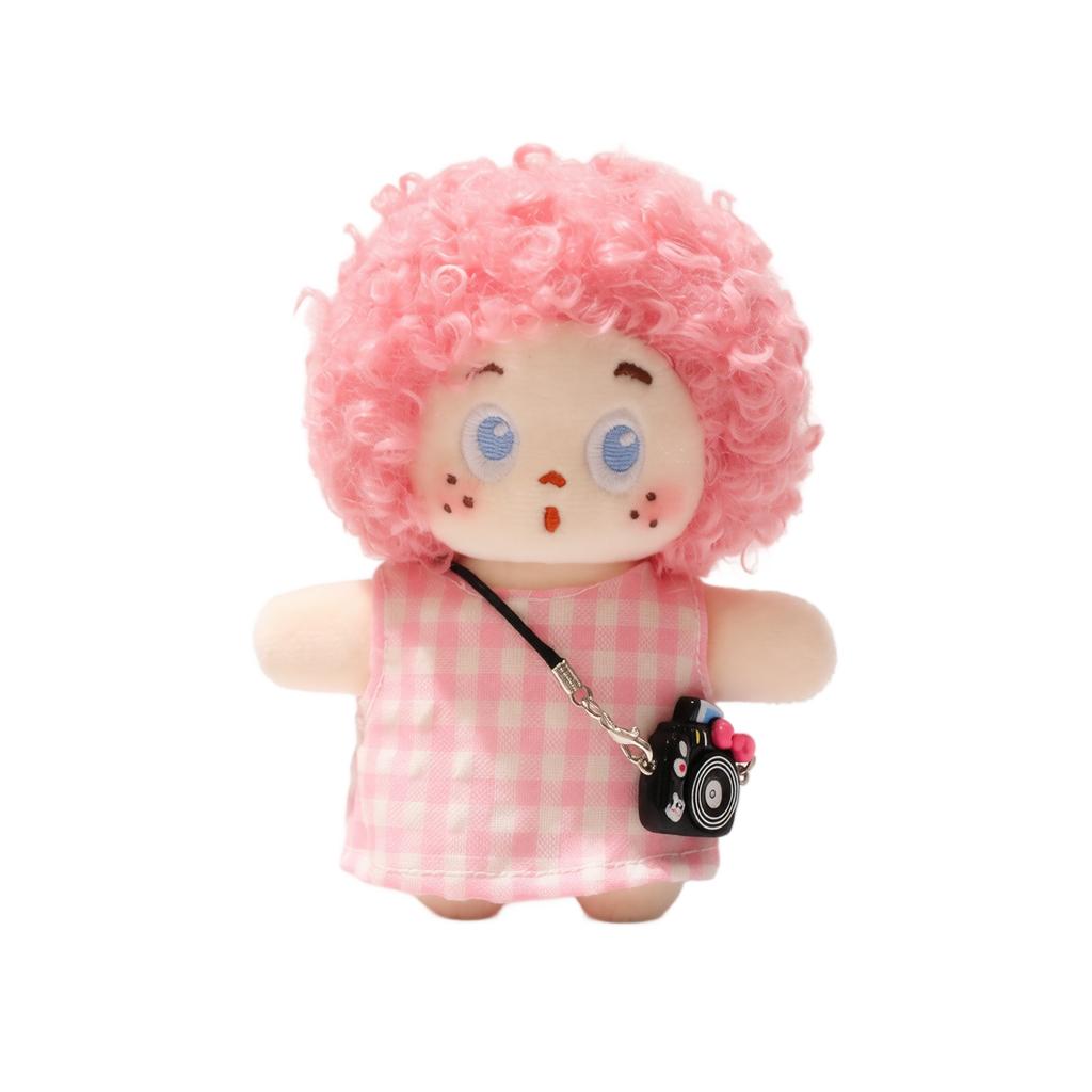 Cute Haired Freckled Girl Plush Doll - Soft Fuzzy Stuffed Animal for Kids