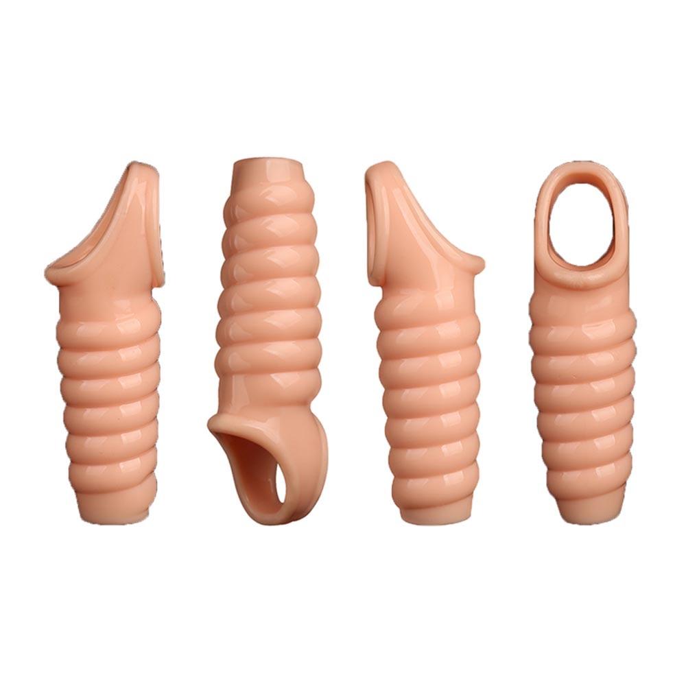EXVOID Penis Sleeve Delay Ejakulace Opakovaně použitelný kondom Dildo pro dospělé Produkty pro dospělé Sexuální hračky pro muže Erekční kroužek na penis