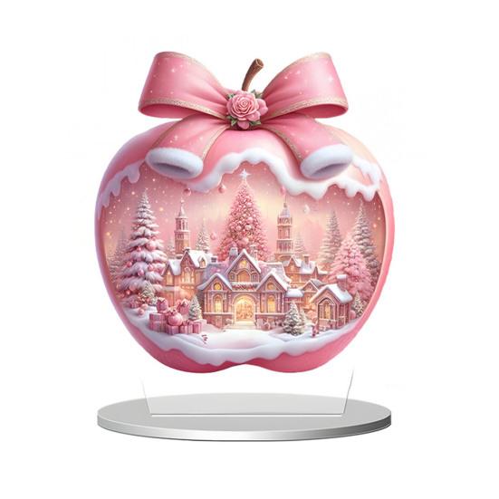 Acrylic Fruit Sign 2D Flat Fruit Decorative Desktop Sign with Stand for Home Office Shelf Mantel Table Decor