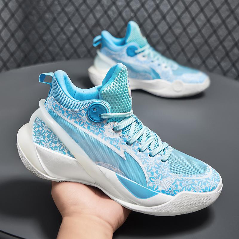 Sakura Pink Color Women Basketball Shoes Couples Basketball Shoes Youth Student Practical Combat Lightweight Defender