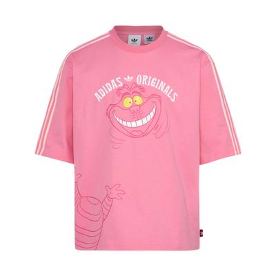 adidas Originals X Disney Cheshire Cat Basketball Loose Fit Short Sleeve T-Shirt Unisex Tops KY6270