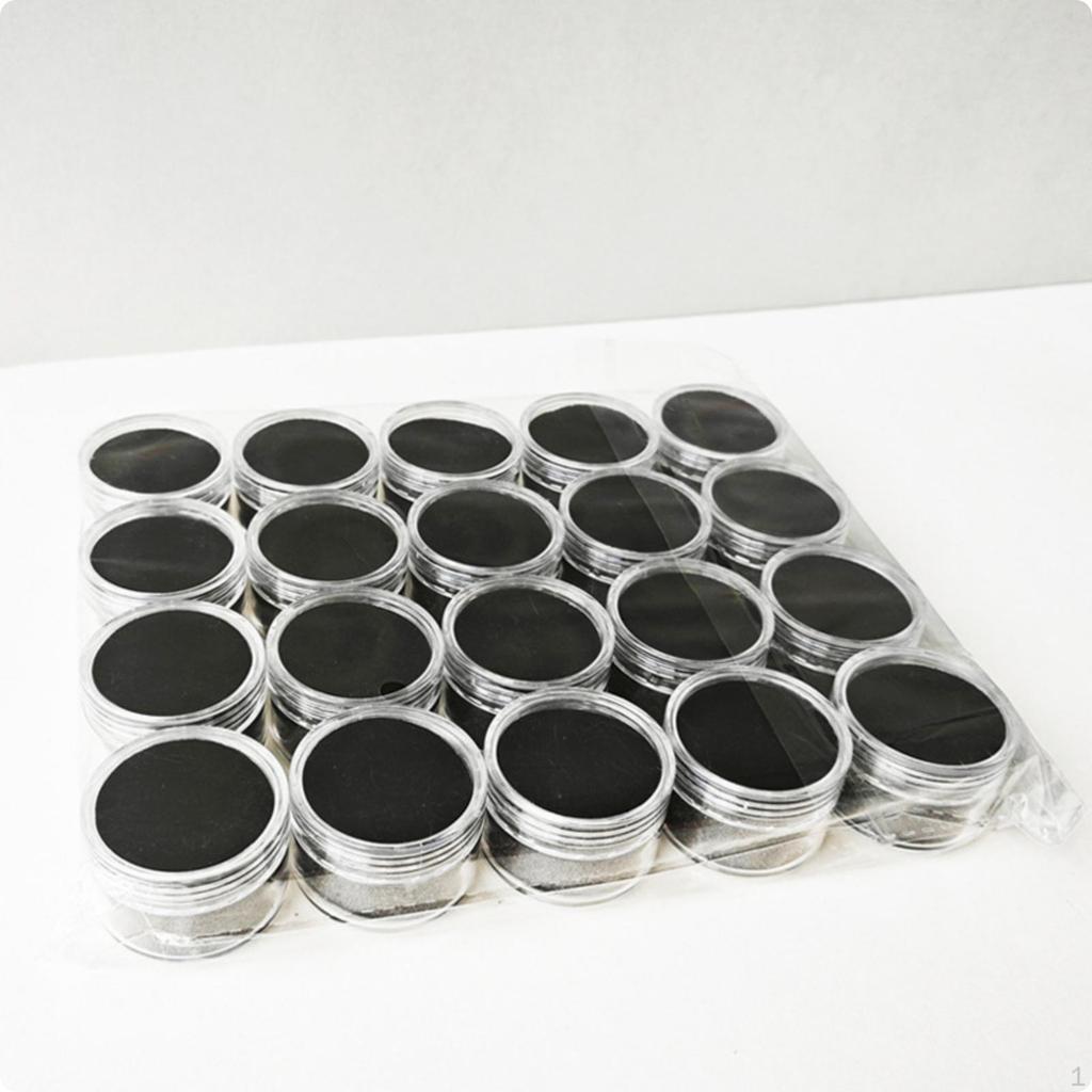 20 Pieces Cosmetic Storage Jars Compact Sample Pots Small for Jewelers, Crafters