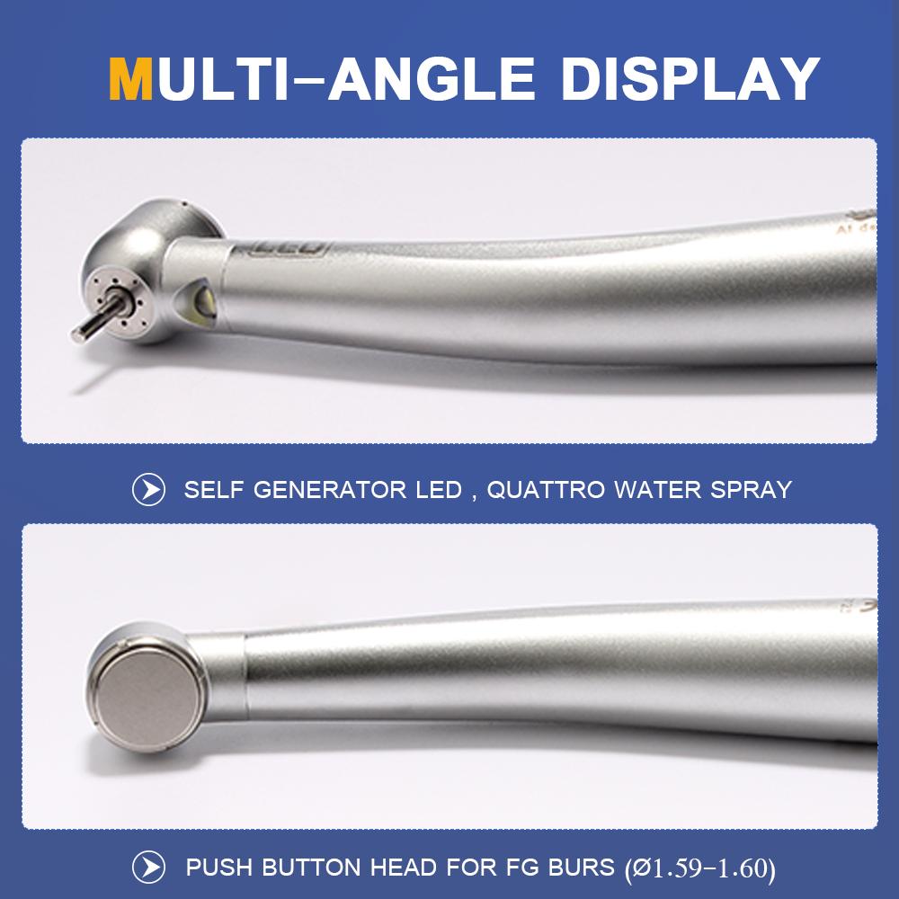 Dental Air Turbine AI-M600LG Stardard Kopf Selbst Generator High Speed Connect Mit 2/4 Löcher Dental Stuhl