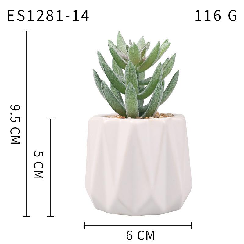 Small, Wavy Cup-Shaped Simulated Succulent Plant Potted Plant, Nordic Office Furniture Fresh Decoration
