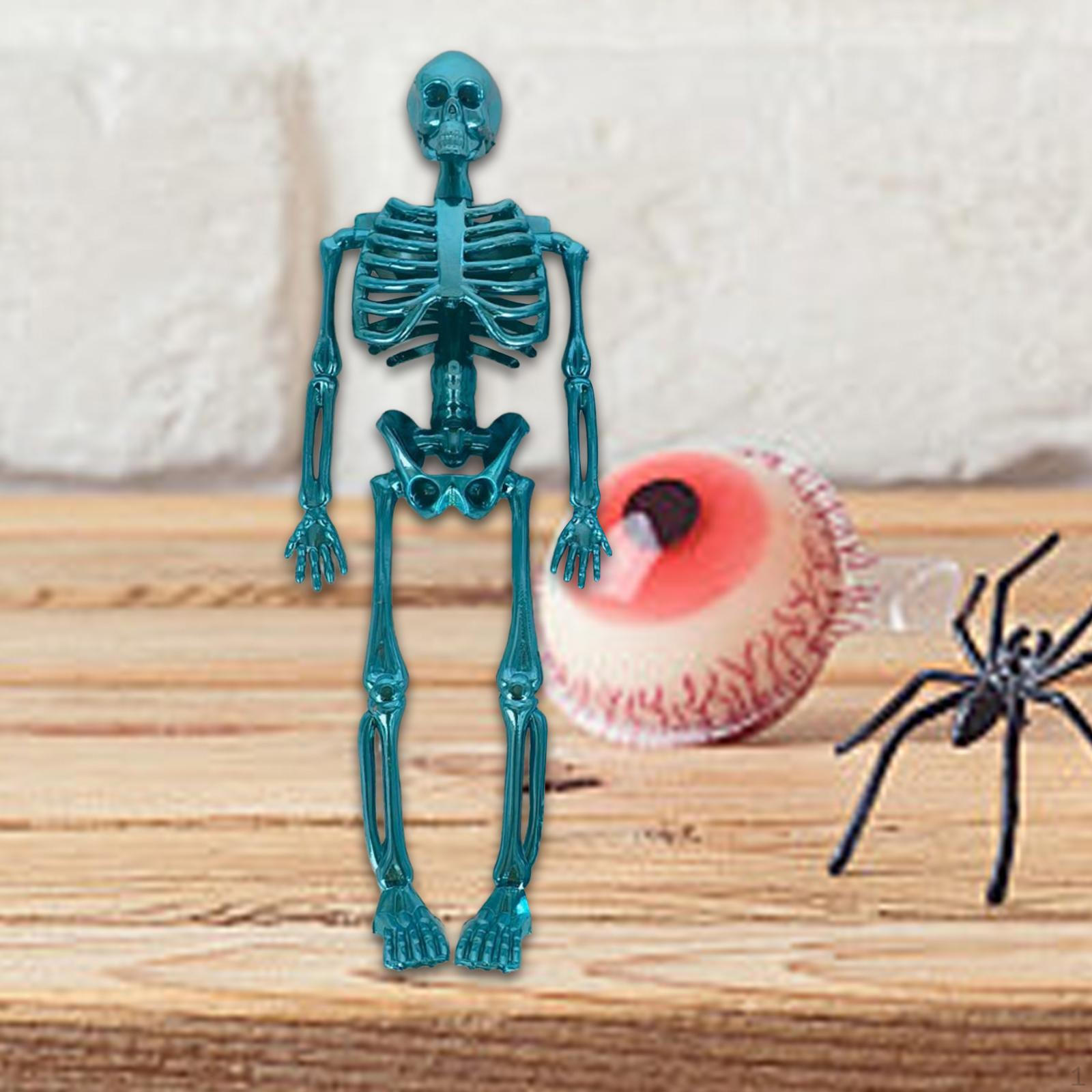 

Halloween Skeleton Decor Bone Figurine Pendant Mini Statue for Office світло-синій колір