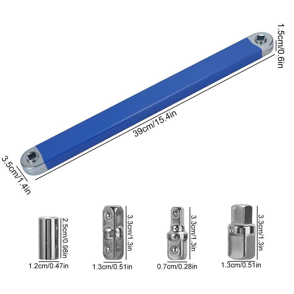 5 Pcs Mixed Extension Wrench Torque Car Spanner Blue Automotive Garage Tools Home Tool Set