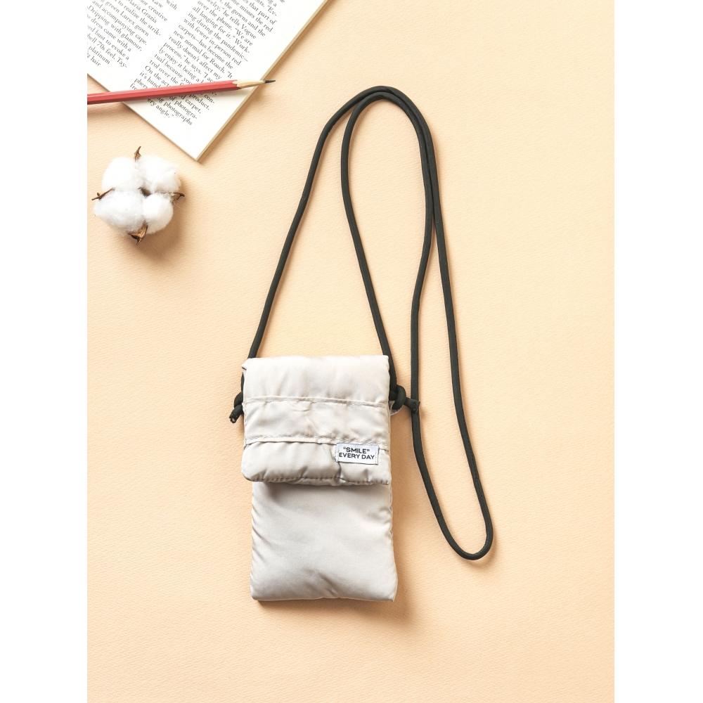Daiso Volume Padded Mini Crossbody Bag Grey