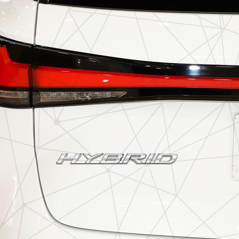 3D Auto Metal HYBRID Badge Car Rear Trunk Emblem Sticker LOGO Decor For Lexus RX450h ES300h IS300h LS500h NX300h Body Styling