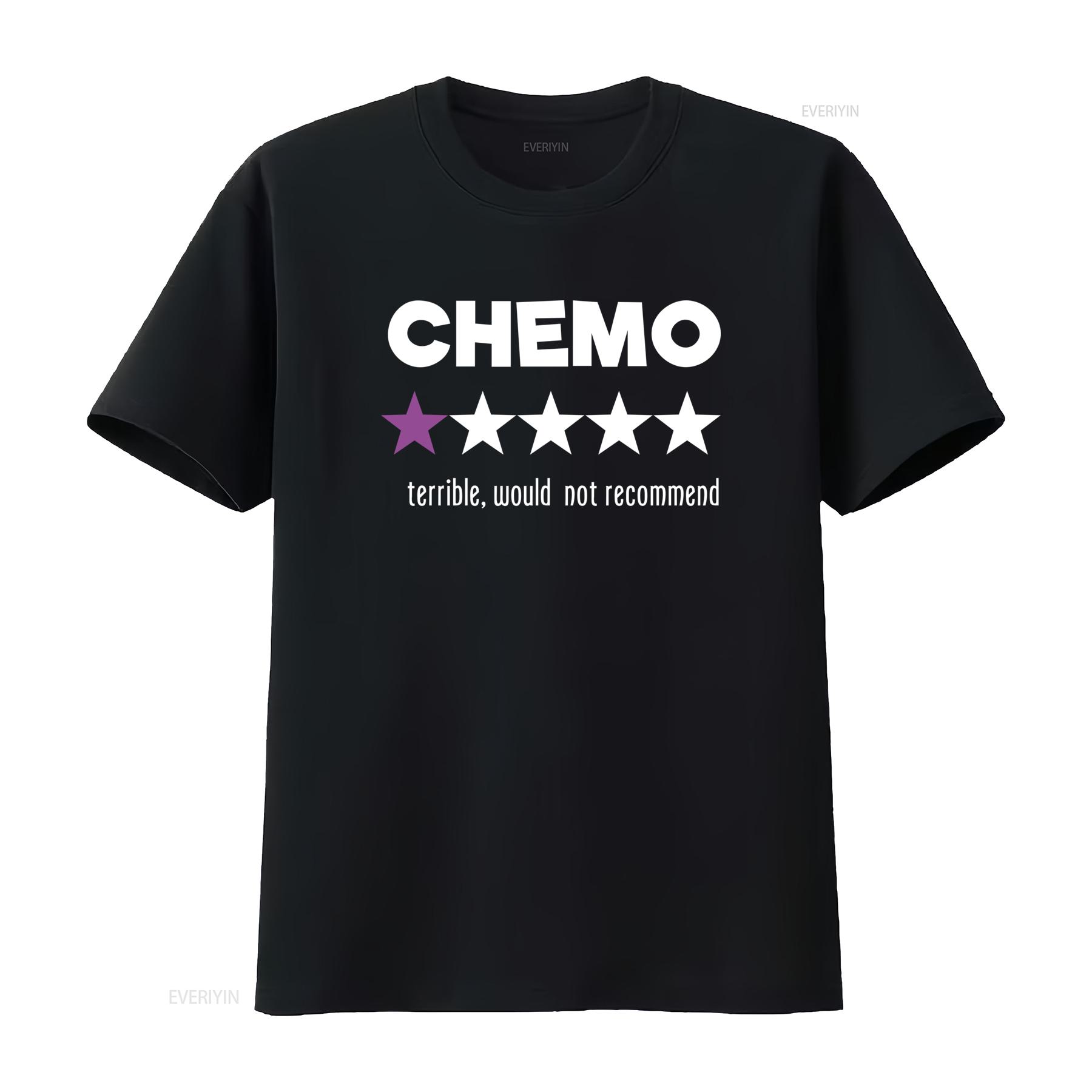 

Funny Chemo T Shirt with Star Design for Cancer Survivors Sarcastic Chemotherapy Recommendation vintage Washed Versatile 4XL
