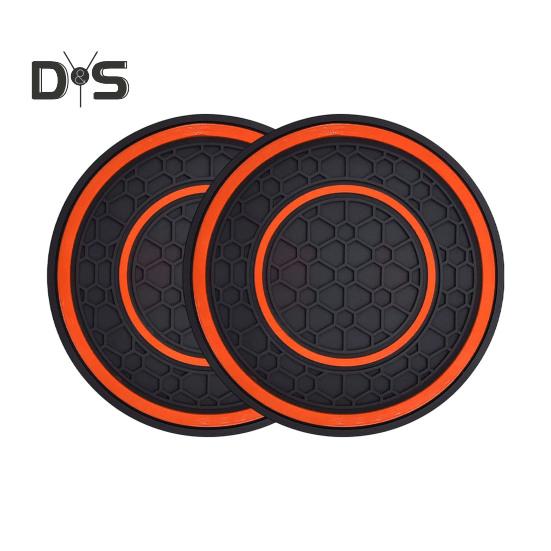 2 bucăți suport de pahare pentru mașină, rezistent la căldură, design anti-alunecare, model de caneluri, rezistent la apă, suport universal pentru pahare, accesorii de interior auto