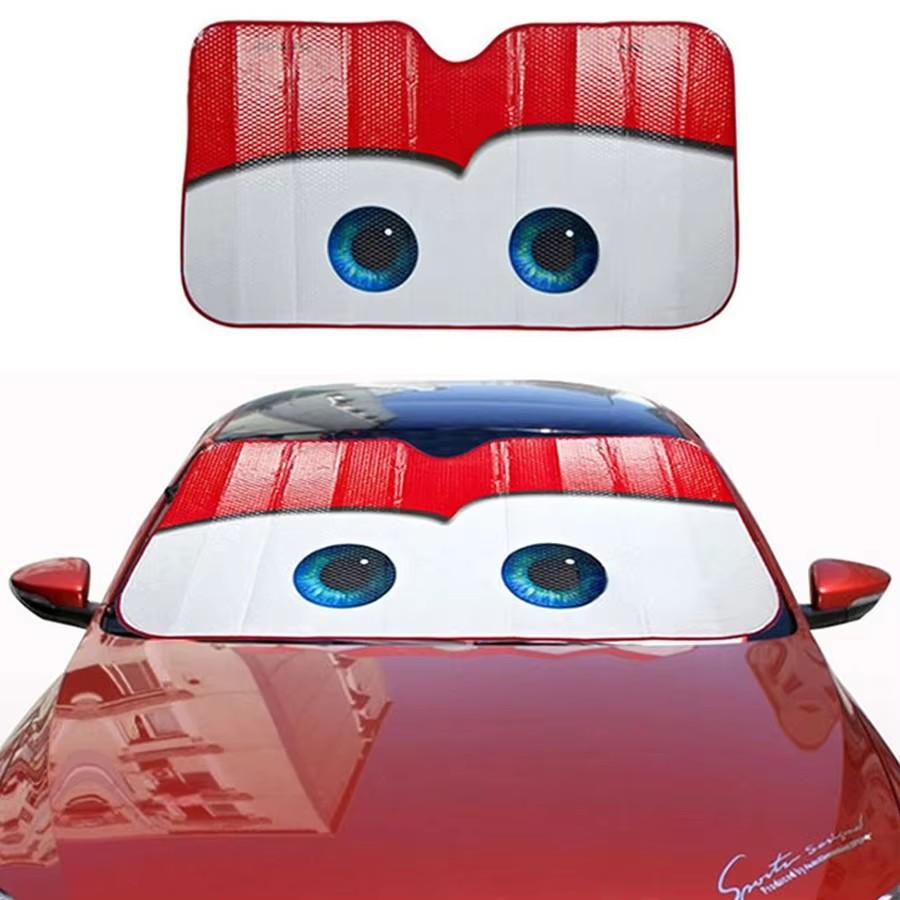 

130*70cm New Car Character Solar Protection Red Eyes Heated Windshield Sunshade Cover Sun Shade Auto Sun Visor Windscreen Car-covers белый