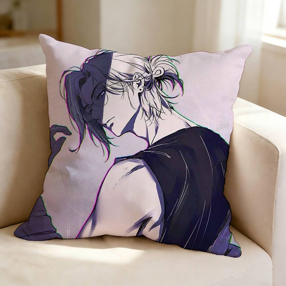 Anime SSakamoto Days TTaro Sakamoto Square DoubleSided Printed Pillow Case Bedroom Bedside Pillow Sofa Cushion Cover