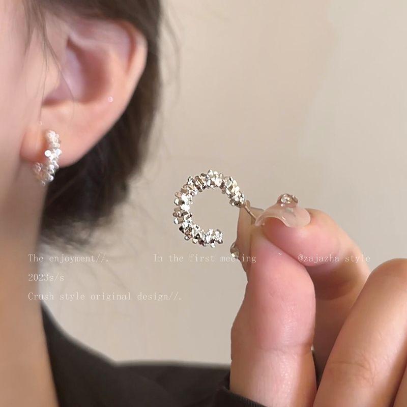 Niche Style Small Pieces of Silver Women's Fancy Best Selling Elegant Stud Earrings