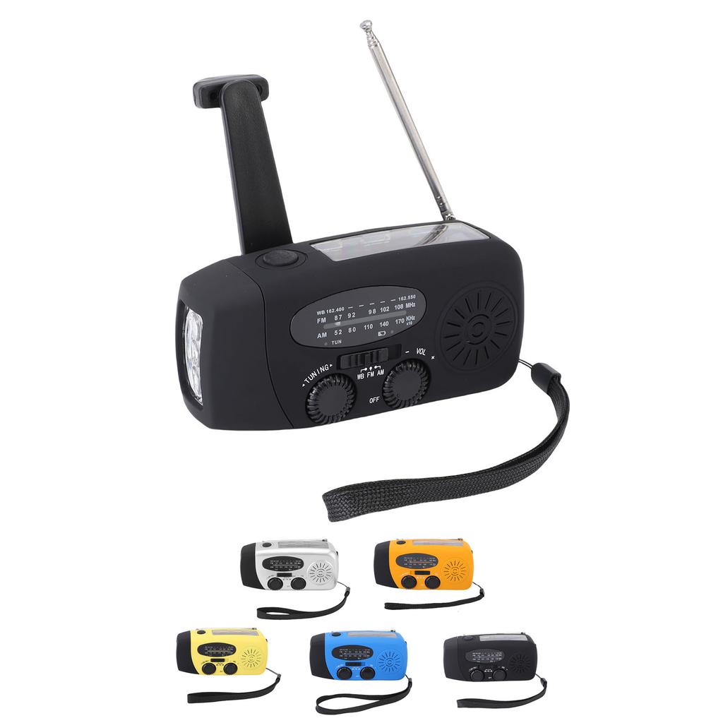 Solar Emergency Radio Hand Crank Portable NOAA Weather Radio with AM FM LED Lights SOS Alarm Cell Ph