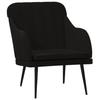 VidaXL Fauteuil Noir 63x76x80 cm Velours 351459