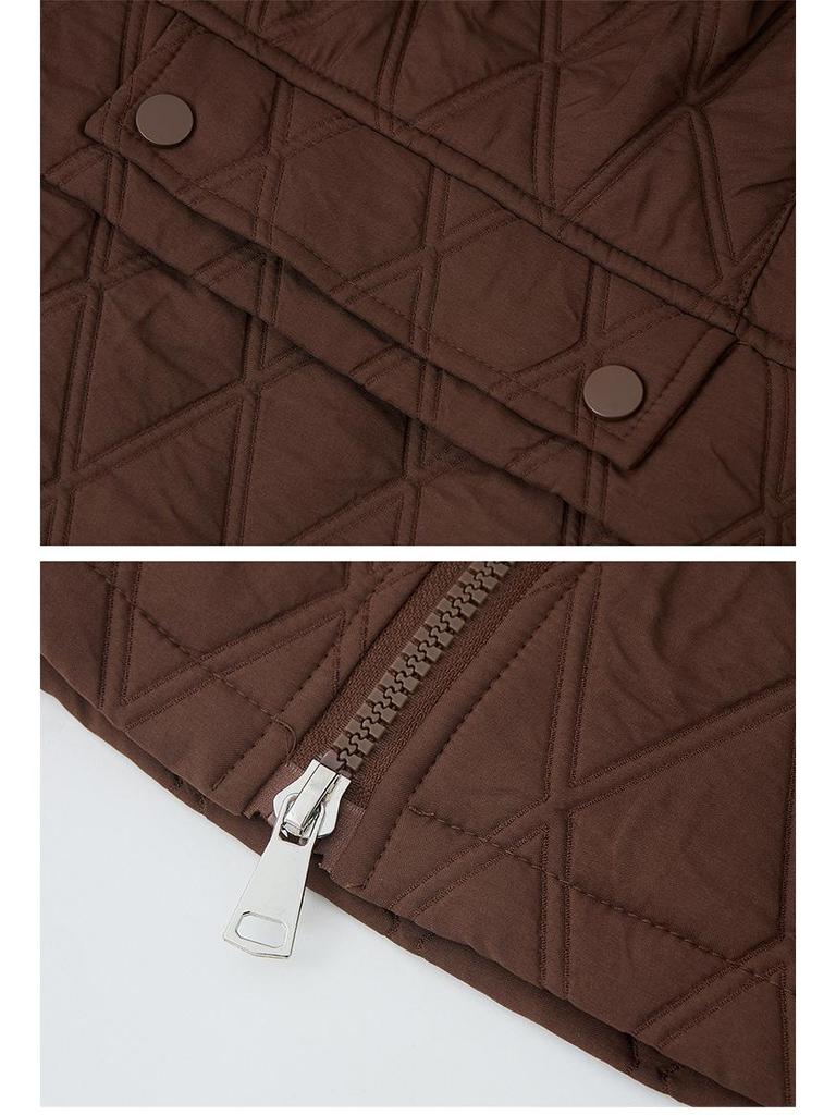 2024 Women's Mid-Length Hooded Cotton Coat: Stylish Autumn/Winter Fashion for Middle-Aged and Elderly