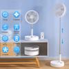 7200mAh Folding Portable Fan USB Remote Control Air Cooler Silent Rechargeable Wireless Floor Standing Fan for Camping Desk