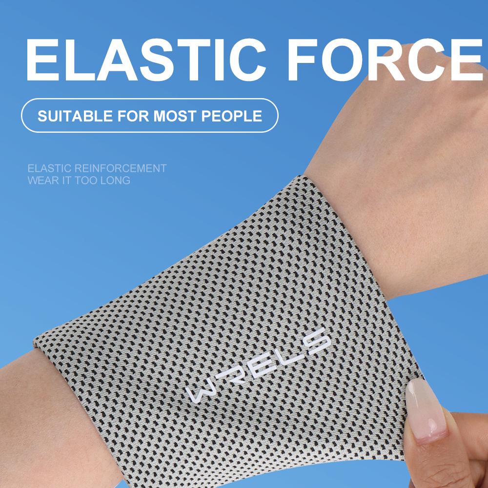 WRELS 1/2 PC Summer Cooling Wrist Sweatband Sport Wrist Brace Support Sweat Absorbing Wristband Gym Running Breathable Wristband 1