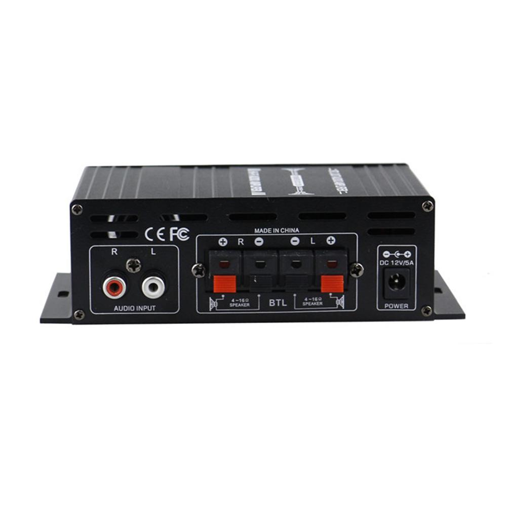 AK-280 Digital Amplifier 12V 40W+40W HIFI Digital Stereo Audio Amplifier 2 Channel Home Theater Support Treble Bass AUX input