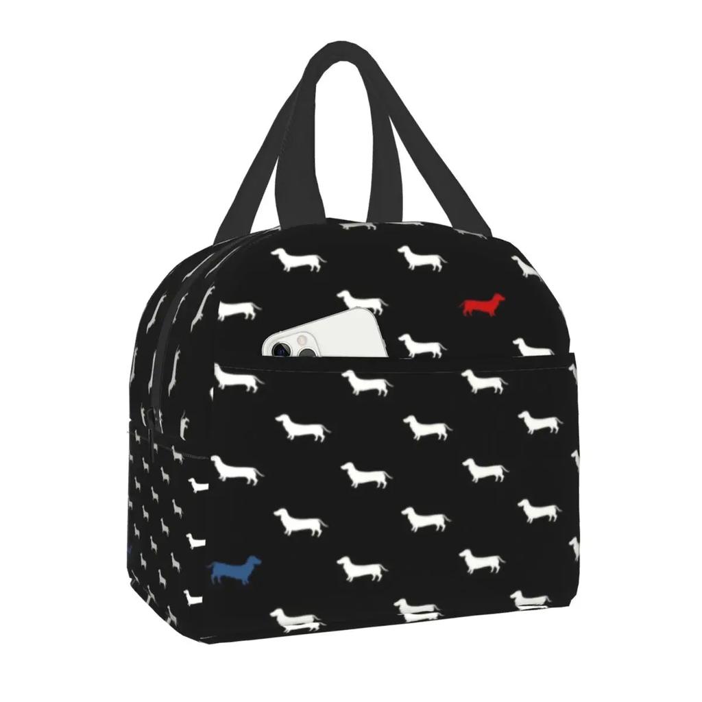 Schnauzer Coffee Dog Breed Pet Art Pure Breed Cafes Insulated Lunch Bag for Women Leakproof Cooler Thermal Bento Box