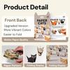 50pcs Creative Handmade DIY Paper Cat Dog Dinosaur Fun Art Craft Folding Animal Folding Set Gift for Cat Lovers Adults & Kids