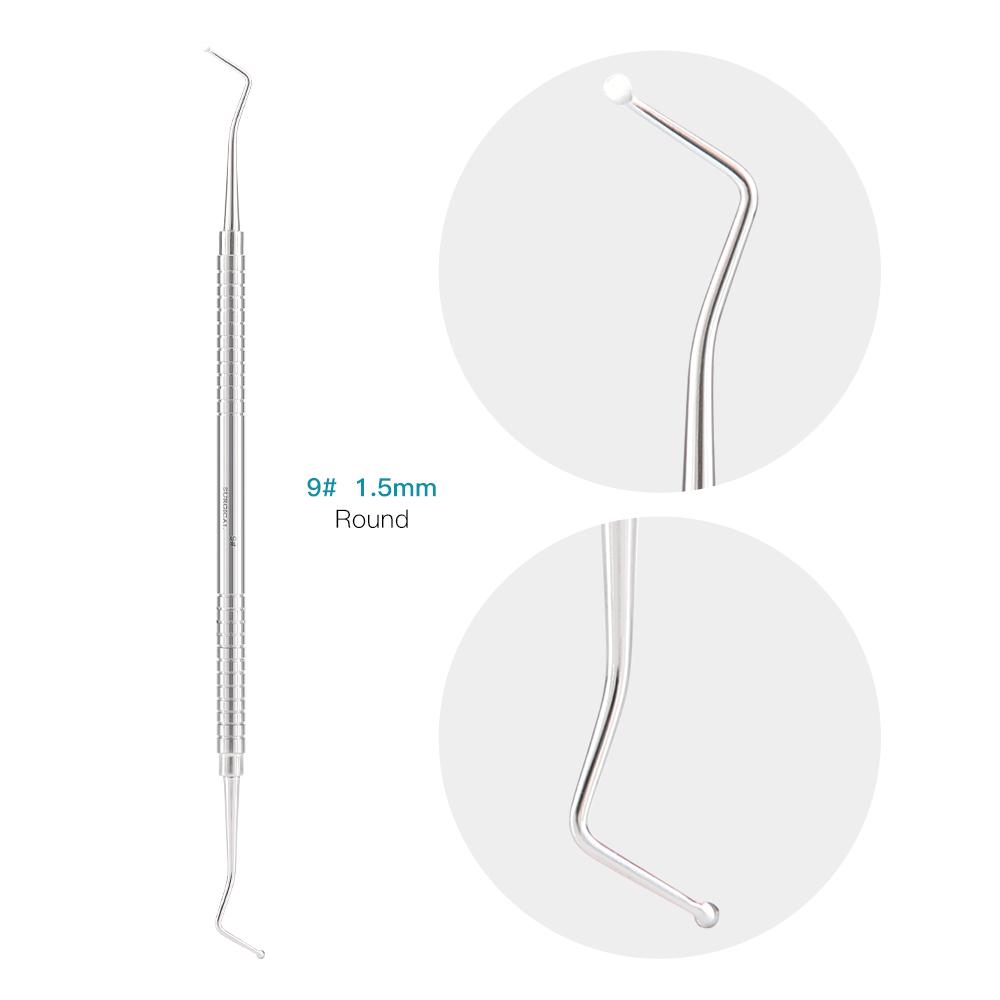 1Pcs AZDENT Dental Excavator Endo Spoon Double Ended Instruments Stainless Steel Tooth Cavity Carious Decay Treatment Lab Tool