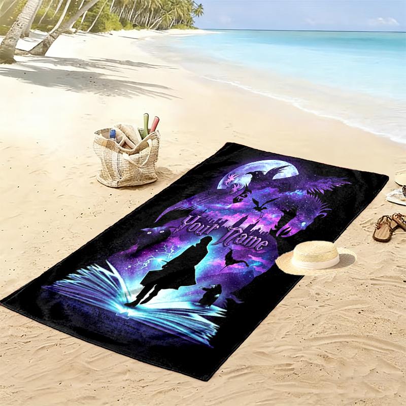 Custom NameFantasy Art Beach Towel Soft Microfiber Summer Towel Quick Dry Absorbent Towel for Beach Swimming Pool Travel