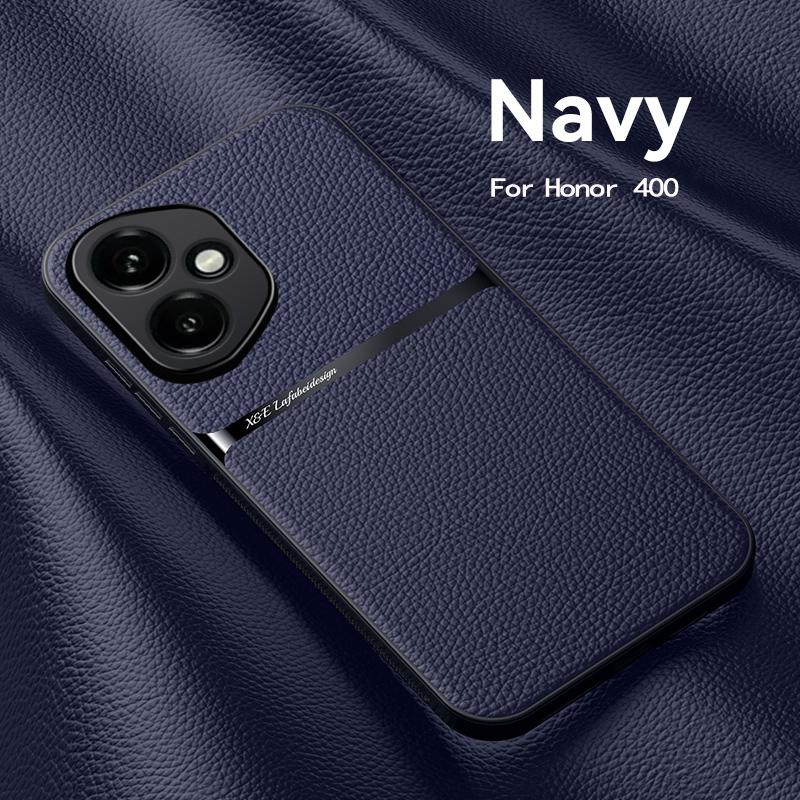 High Grade Luxury Magnetic Car Holder Leather Case For Honor 400 Silicone Protective For Honor 400 Pro Back Cover