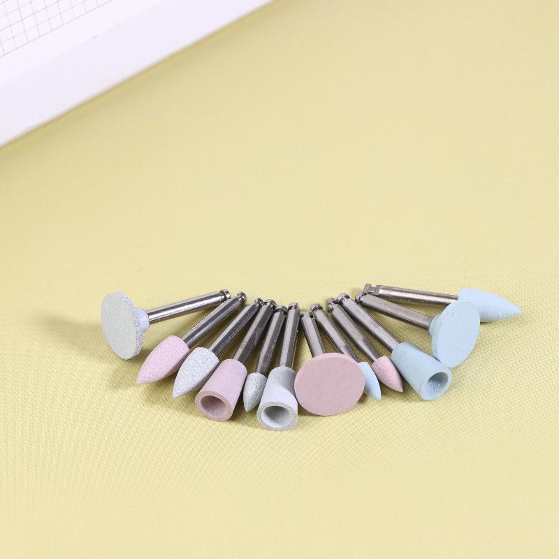 12 Pcs/Box Silicone Polishing Kit, Ra 2.35Mm For Polishing Resin Porcelain Composites With Low-Speed Handpiece Laboratory Tool