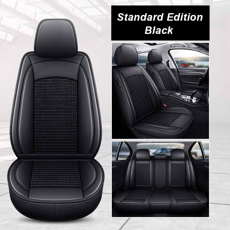 Car Seat Cover Full Envelope Cushion Seat Cover Ice Silk Cushion Cover Four Seasons Universal Leather Seat Cushion Seat Cover for 90% of The Models