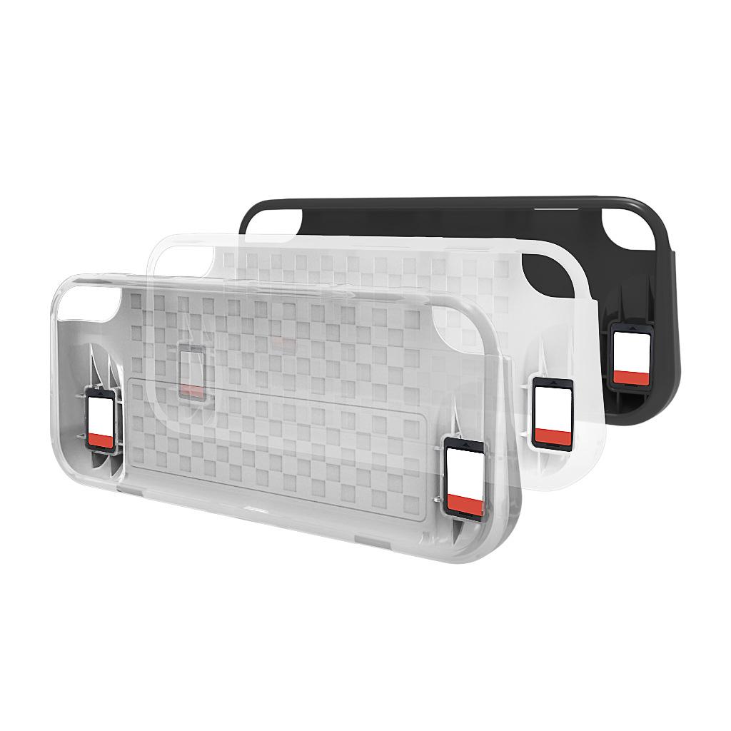 

Защитный чехол из ТПУ для Nintendo Switch OLED с двойным слотом для игровых карт и комбинацией рукояток серебряный серый