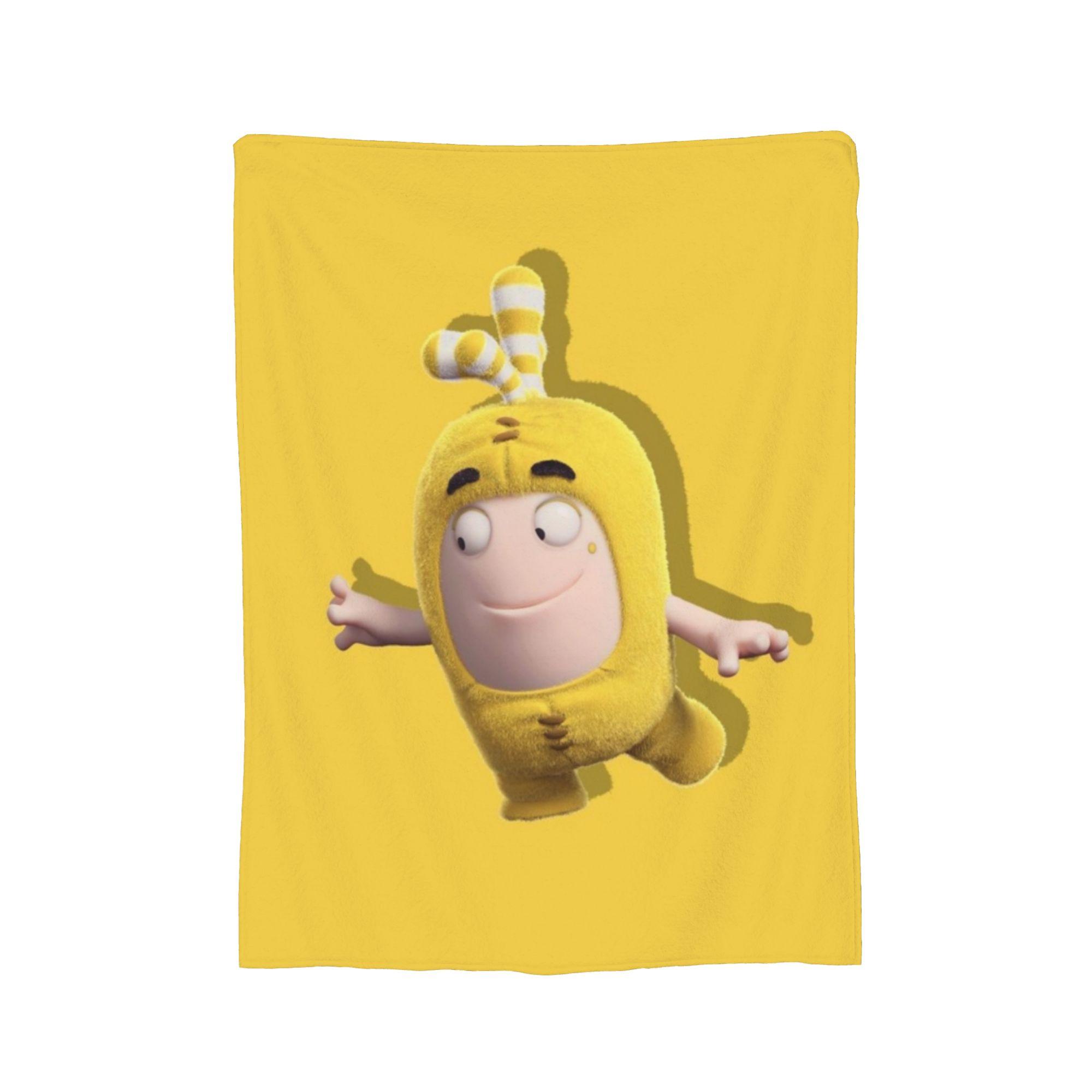 

Плед-покривало Oddbods Pogo Фланелевий Чудовий Дихаючий Плед для Ліжка Дивана Текстильний Декор, 80x60in