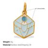 Sun, Moon, and Stars Geometric Oil Drip Pendant