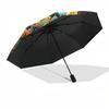 1pc Mandala Artwork Automatic Folding Umbrella - Compact 8-Rib Design,Perfect Gift for Friends & Family Yy250926005