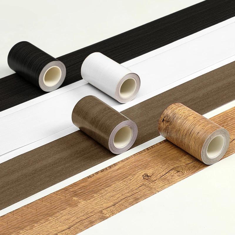 1pc 5m Self-adhesive Wall Trim Line Skirting Border Waterproof Baseboard Wallpaper Sticker For Living Room Home Decoration