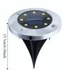 Multi-Color Solar Power Disk Light 8LED3 Buried Solar Led Lamp Landscape Lighting  Walkway Floor