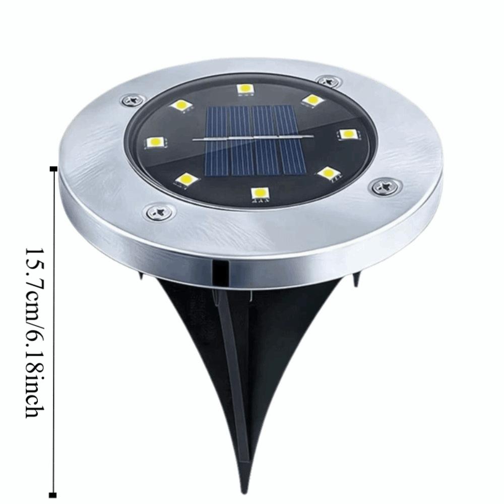 Multi-Color Solar Power Disk Light 8LED3 Buried Solar Led Lamp Landscape Lighting  Walkway Floor