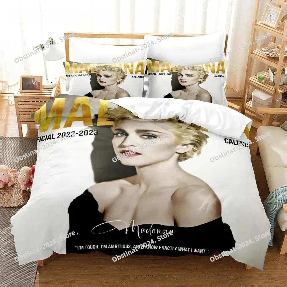 Singer Madonna Bedding set Printed Bed Set Duvet Cover Sheet Pillowcase Bed Soft Quilt Cover Full Queen King Size 3D Print