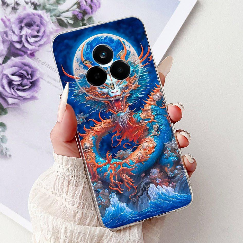 Für Realme 14 Pro 5G Hülle 2025 Cover Cooler Drache Löwe Cartoon Weiche Klare Silikon Handyhüllen Für Realme 14 Pro+ 14Pro Plus Capa