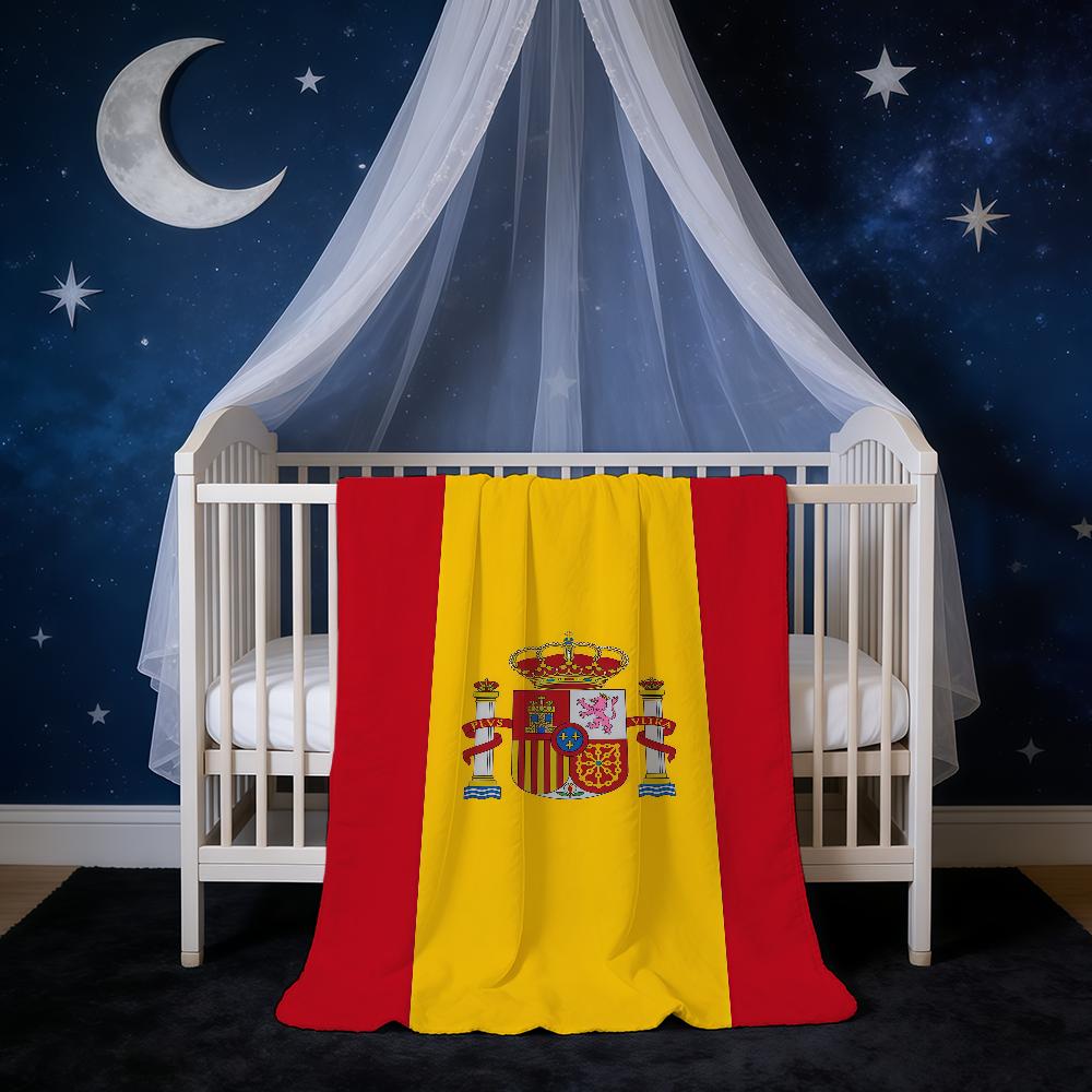 Blanket Super S-Spain Warm Comfortable Plush Throw Cool Blanket Child Home Flag Sofa Bedroom Gift