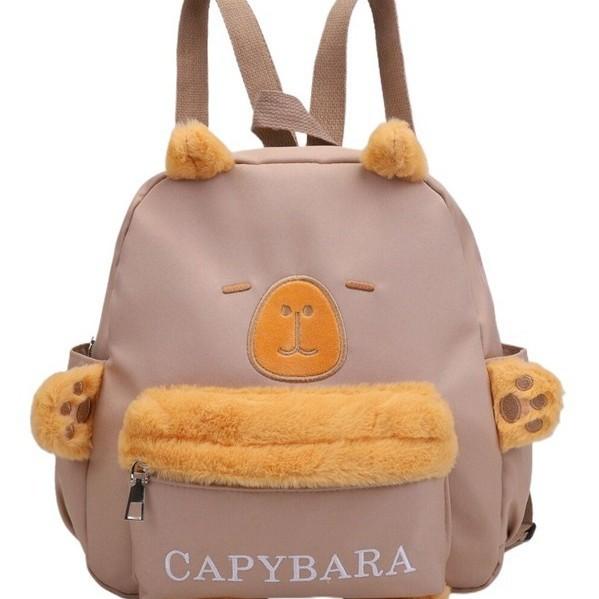Pack Men's and Women's Plush Cute Versatile Cartoon Capybara Elementary School Students Fashion Backpack