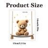 Self-adhesive Cartoon Bear on Swing Switch Stickers Wall Decals for Bedroom Entryway Home Decor Wholesale