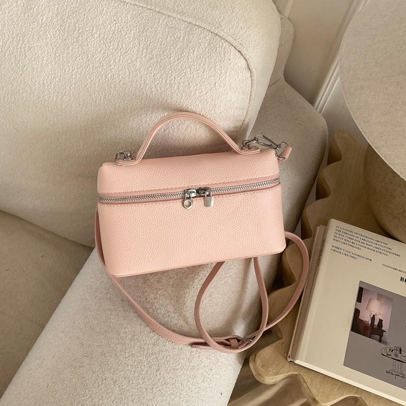 Premium Simplicity Dopamine Color Single Crossbody Bags Litchi Texture Soft Box Bag Daily Commuting Versatile Small Square Bag