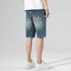 New Style of Men's Denim Shorts In Summer Thin Hong Kong Style Retro Versatile Mid-sized Pants
