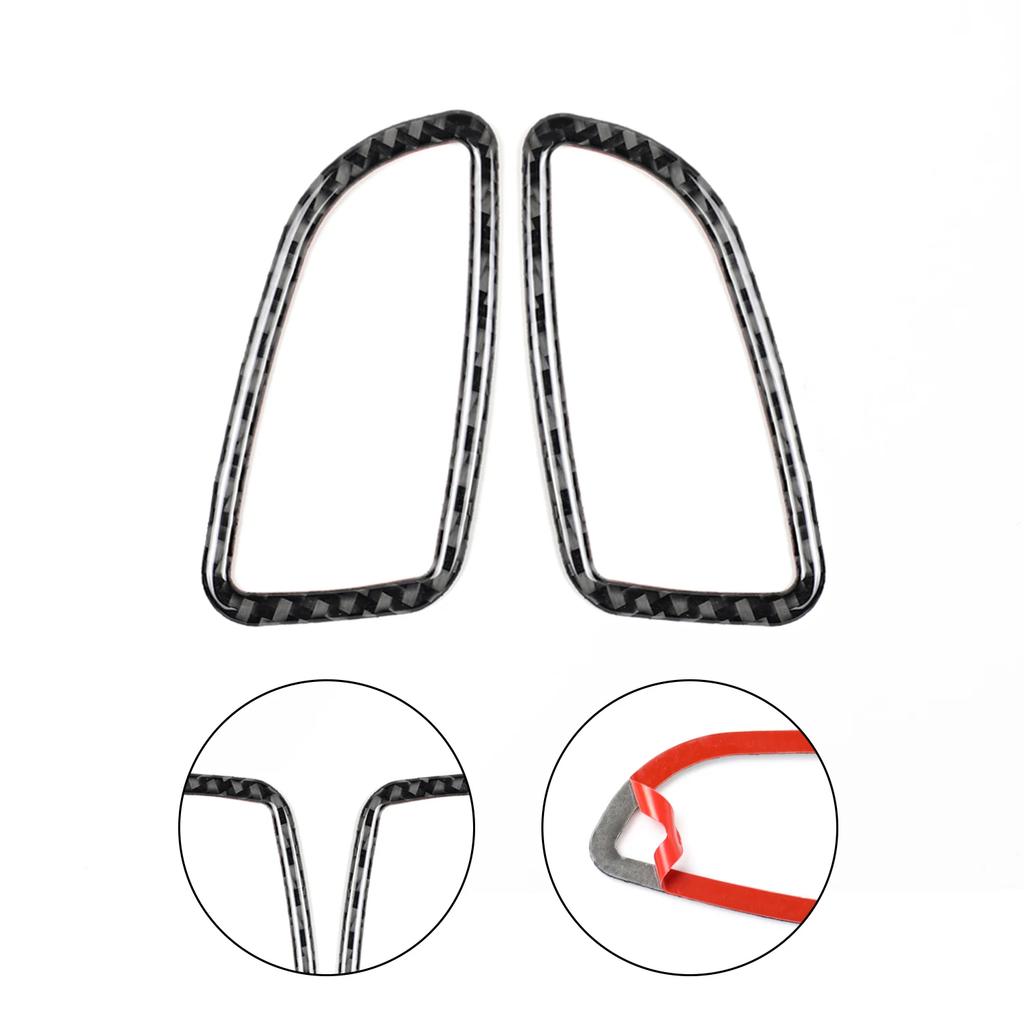 Carbon Fiber Dashboard Air Vent Trim for Mercedes W205 C180 C200 C300 C GLC Class 2015-2022