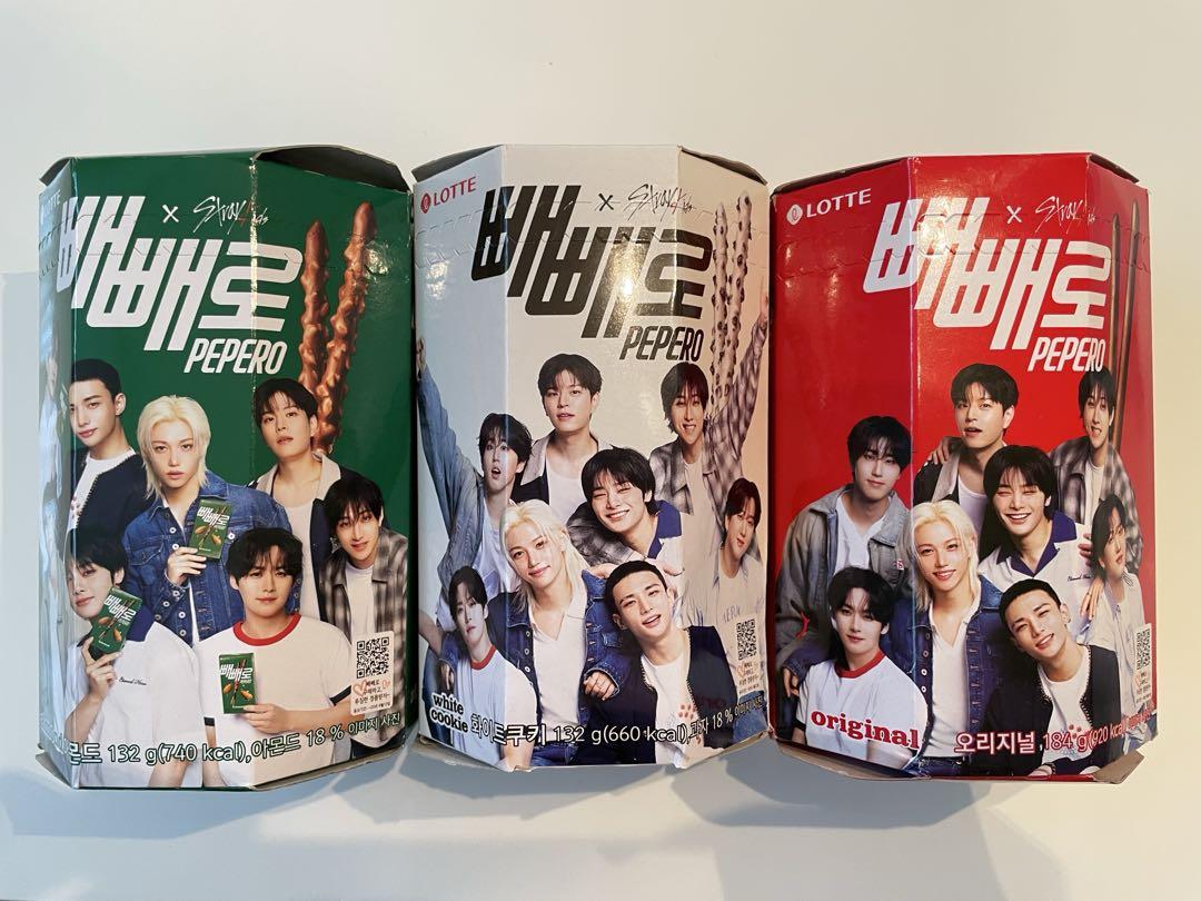 

[ВЖИВАНИЙ] Stray Kids Корея Пеперо Насипний Тип Увесь Мигдаль, Біле Печиво, Оригінал