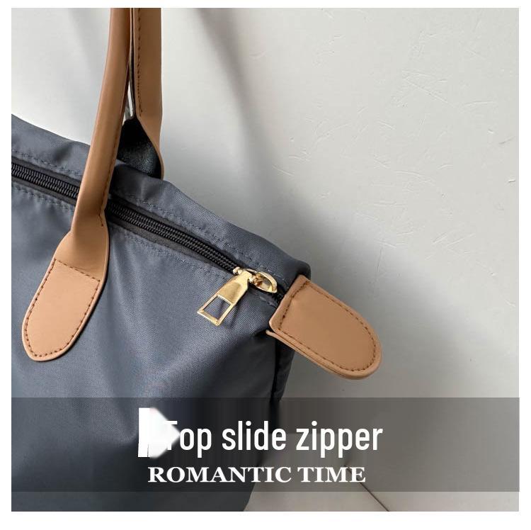 Bolso Tote Casual de Moda de Tela Oxford - Gran Capacidad, Bolso Versátil de Un Solo Hombro para Principios de Otoño