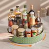 1Pc 360 Degree Rotating Cabinet Storage Rack Kitchen Storage Spice Tray Cosmetic Storage Non-slip Spice Round